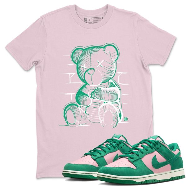 Neon Bear Unisex Crew Neck T-Shirt - Streetwear Brand Shirt To Match Dunks Medium Soft Pink Malachite Jezsport.com