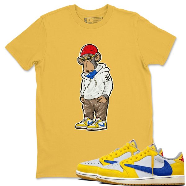 Sneakerhead Monkey Unisex Crew Neck T-Shirt - Streetwear Brand Shirt To Match 1s Canary Jezsport.com