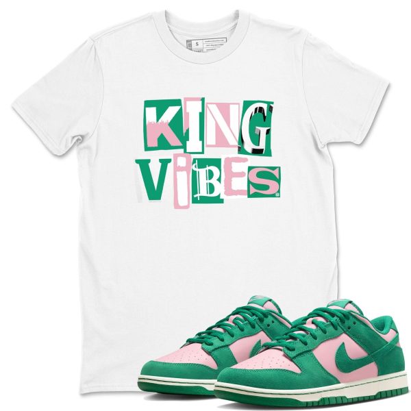 King Vibes Unisex Crew Neck T-Shirt - Streetwear Brand Shirt To Match Dunks Medium Soft Pink Malachite Jezsport.com