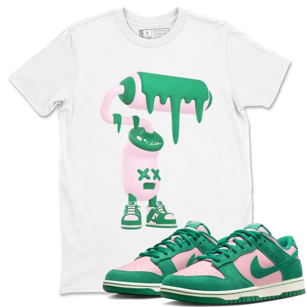 3D Paint Roller Sneaker Tee - Casual Unisex Cotton Sneaker T-Shirt To Match Medium Soft Pink Malachite Jezsport.com