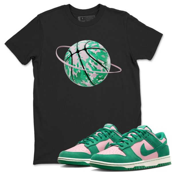 Camo Basketball Planet Sneaker Tee - Casual Unisex Cotton Sneaker T-Shirt To Match Medium Soft Pink Malachite Jezsport.com