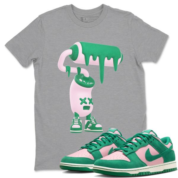 3D Paint Roller Sneaker Tee - Casual Unisex Cotton Sneaker T-Shirt To Match Medium Soft Pink Malachite Jezsport.com