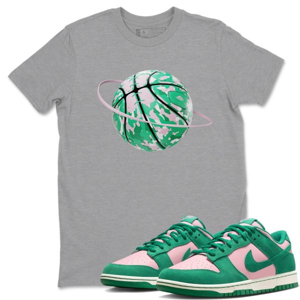 Camo Basketball Planet Sneaker Tee - Casual Unisex Cotton Sneaker T-Shirt To Match Medium Soft Pink Malachite Jezsport.com