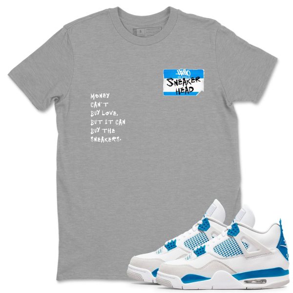 Sneakerhead Badge Sneaker Tee - Casual Unisex Cotton Sneaker T-Shirt To Match 4s Industrial Blue Jezsport.com