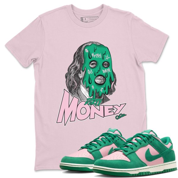 Dirty Money Sneaker Tee - Casual Unisex Cotton Sneaker T-Shirt To Match Medium Soft Pink Malachite Jezsport.com