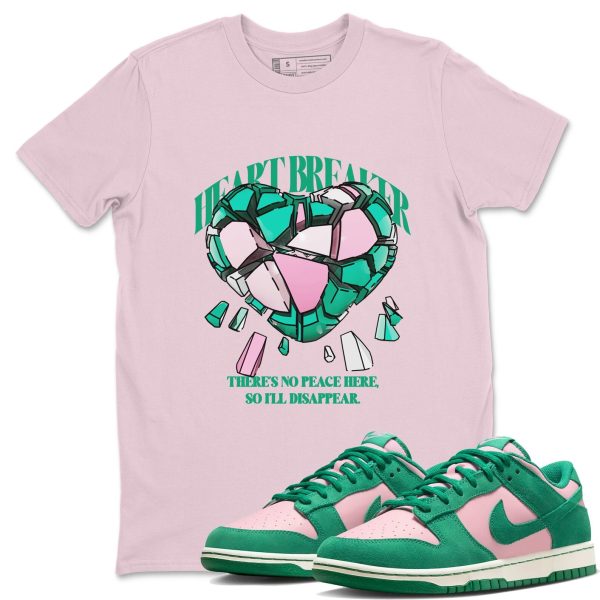 Heart Breaker Sneaker Tee - Casual Unisex Cotton Sneaker T-Shirt To Match Medium Soft Pink Malachite Jezsport.com