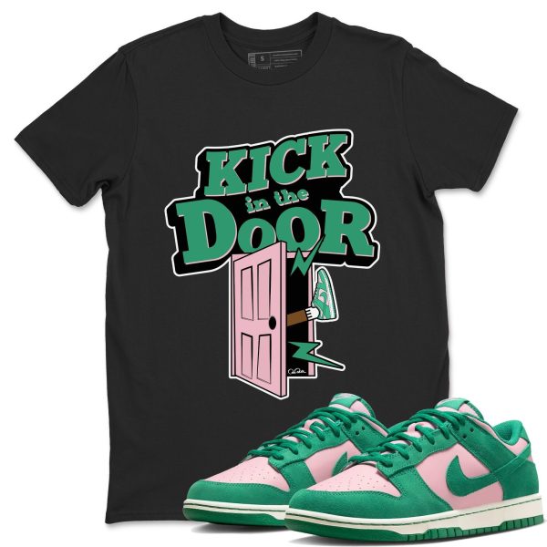 Kick In The Door Sneaker Tee - Casual Unisex Cotton Sneaker T-Shirt To Match Medium Soft Pink Malachite Jezsport.com