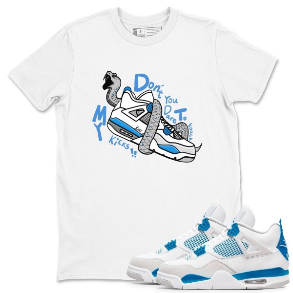 Don't Touch My Kicks Sneaker Tee - Casual Unisex Cotton Sneaker T-Shirt To Match 4s Industrial Blue Jezsport.com