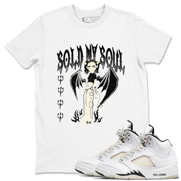 Sold My Soul Sneaker Tee - Casual Unisex Cotton Sneaker T-Shirt To Match 5s SE Sail Jezsport.com