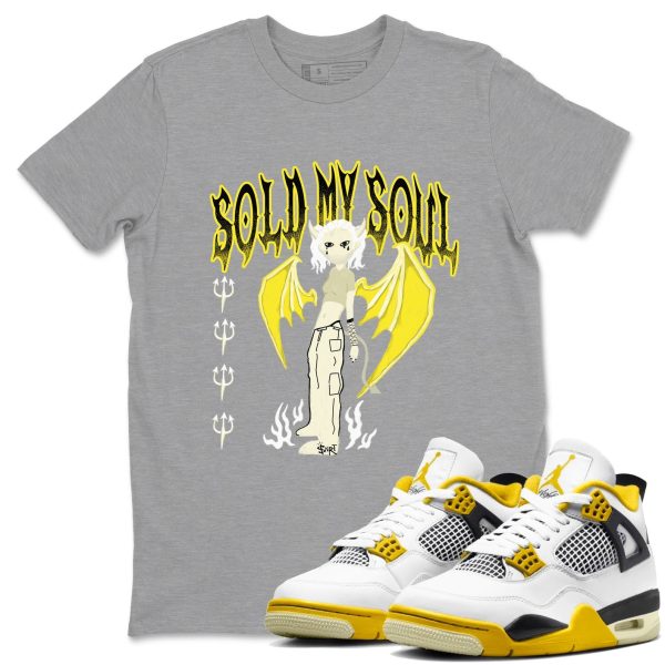 Sold My Soul Sneaker Tee - Casual Unisex Cotton Sneaker T-Shirt To Match 4s Vivid Sulfur Jezsport.com