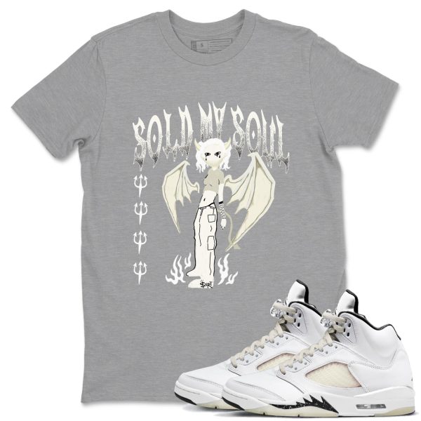 Sold My Soul Sneaker Tee - Casual Unisex Cotton Sneaker T-Shirt To Match 5s SE Sail Jezsport.com