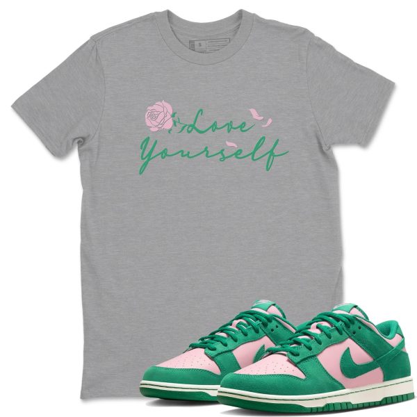 Love Yourself Sneaker Tee - Casual Unisex Cotton Sneaker T-Shirt To Match Medium Soft Pink Malachite Jezsport.com