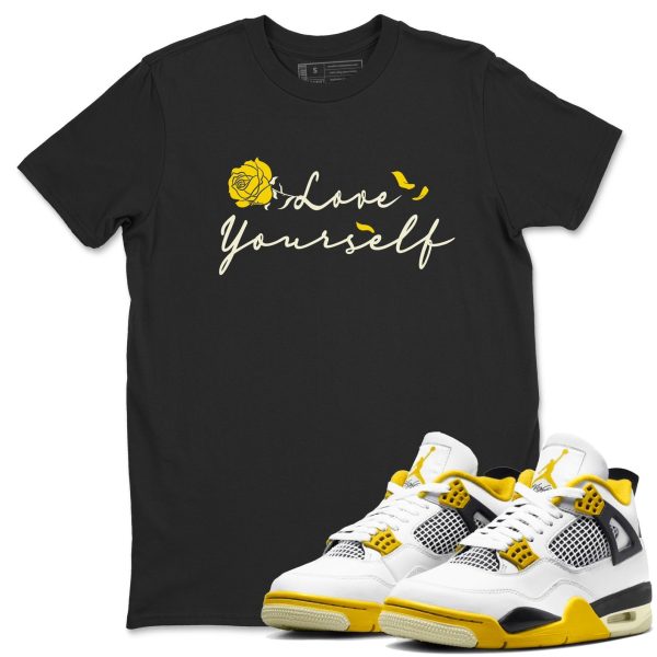 Love Yourself Sneaker Tee - Casual Unisex Cotton Sneaker T-Shirt To Match 4s Vivid Sulfur Jezsport.com