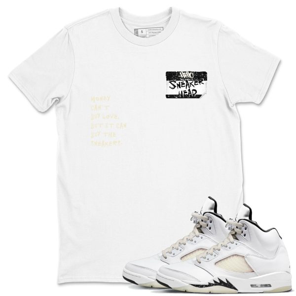 Sneakerhead Badge Sneaker Tee - Casual Unisex Cotton Sneaker T-Shirt To Match 5s SE Sail Jezsport.com