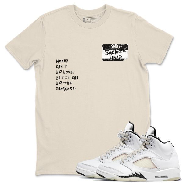 Sneakerhead Badge Sneaker Tee - Casual Unisex Cotton Sneaker T-Shirt To Match 5s SE Sail Jezsport.com