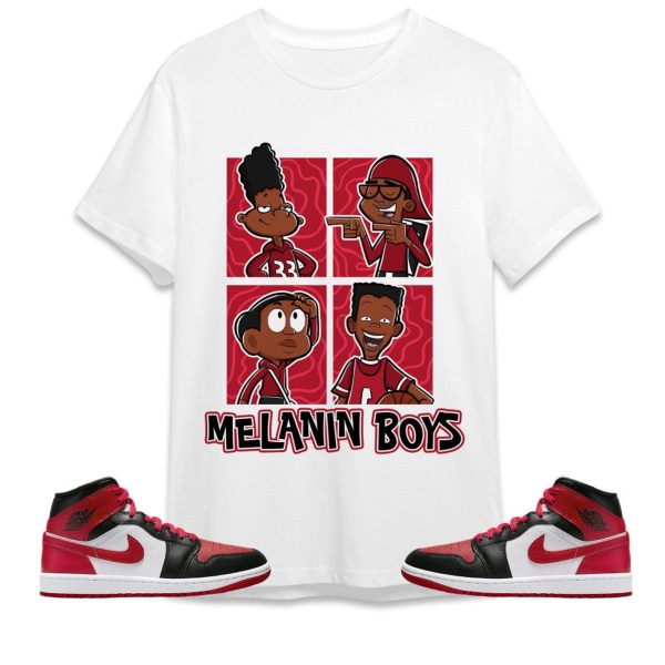 AJ 1 Mid Alternate Bred Toe Unisex Shirt, Black Boy 90s, Shirt To Match Sneaker Jezsport.com