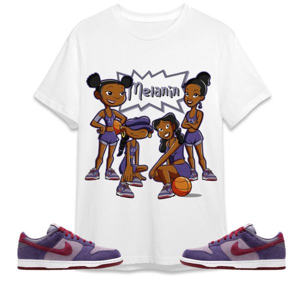 Dunk Low Plum Unisex Shirt, Basketball Melanin Team, Shirt To Match Sneaker Jezsport.com