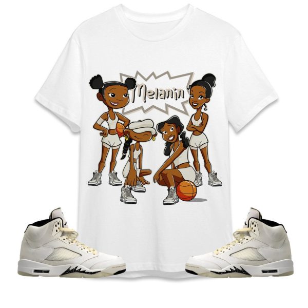 AJ 5 SE Sail Unisex Shirt, Basketball Melanin Team, Shirt To Match Sneaker Jezsport.com