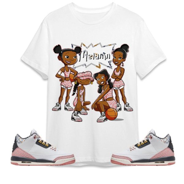 AJ 3 Red Stardust Unisex Shirt, Basketball Melanin Team, Shirt To Match Sneaker Jezsport.com