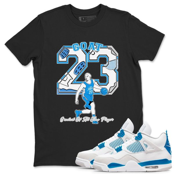 Goat Player - Sneaker Tees Shirts To Match Jordans 4s Industrial Blue Jezsport.com