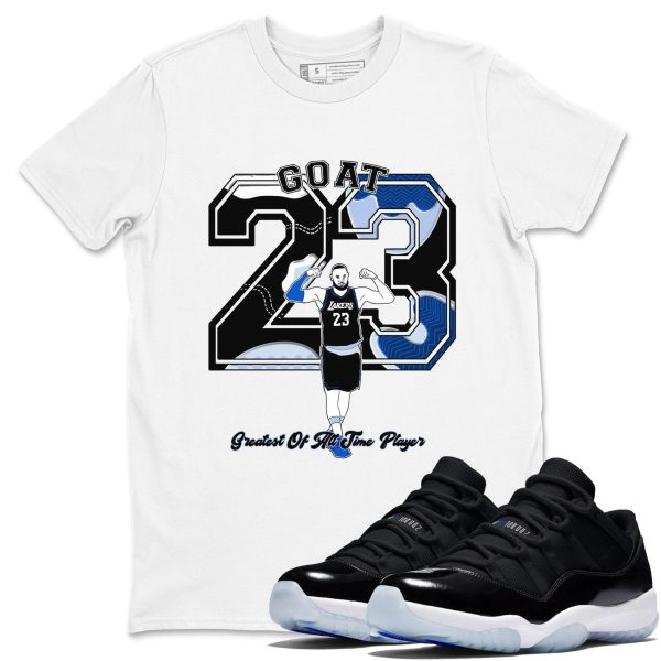 Goat Player - Sneaker Tees Shirts To Match Jordans 11s Black and Varsity Royal Jezsport.com