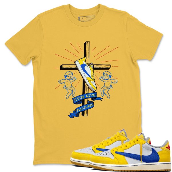 Kicks Give Pleasures - Sneaker Tees Shirts To Match Jordans 1s Travis Canary Jezsport.com