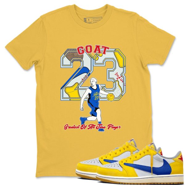 Goat Player - Sneaker Tees Shirts To Match Jordans 1s Canary Jezsport.com