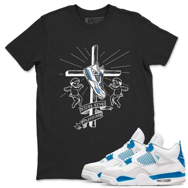 Kicks Give Pleasures - Sneaker Tees Shirts To Match Jordans 4s Industrial Blue Jezsport.com