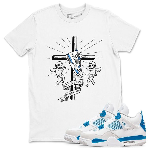 Kicks Give Pleasures - Sneaker Tees Shirts To Match Jordans 4s Industrial Blue Jezsport.com