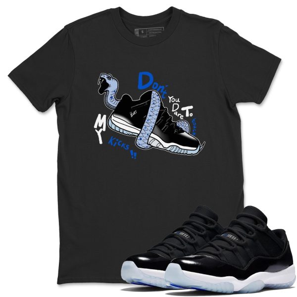 Don't Touch My Kicks - Sneaker Tees Shirts To Match Jordans 11s Black and Varsity Royal Jezsport.com