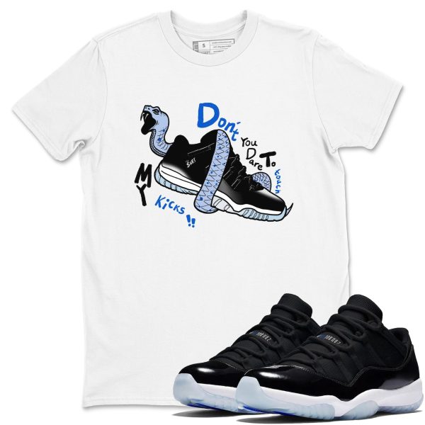 Don't Touch My Kicks - Sneaker Tees Shirts To Match Jordans 11s Black and Varsity Royal Jezsport.com