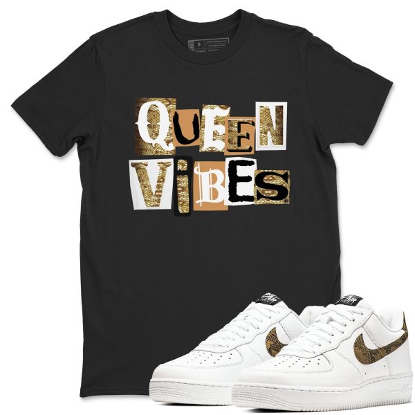 Queen Vibes Unisex Tee - Shirts To Match Jordans AF1 Ivory Snake Skin Jezsport.com