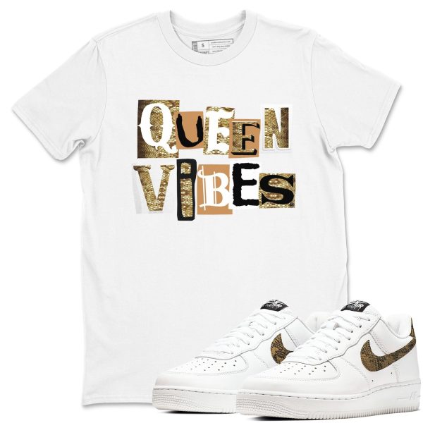 Queen Vibes Unisex Tee - Shirts To Match Jordans AF1 Ivory Snake Skin Jezsport.com