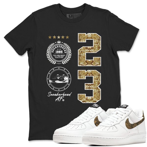 Sneaker Emblem Unisex Tee - Shirts To Match Jordans AF1 Ivory Snake Skin Jezsport.com