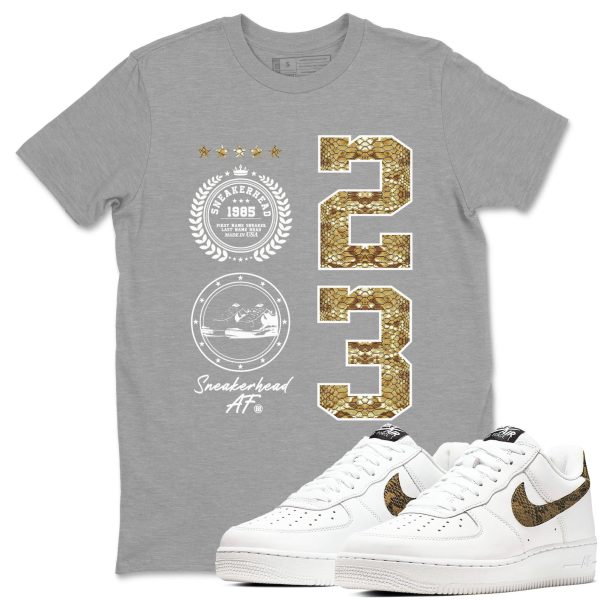 Sneaker Emblem Unisex Tee - Shirts To Match Jordans AF1 Ivory Snake Skin Jezsport.com