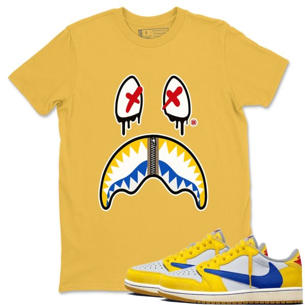 Shark Face Unisex Cotton T-Shirt - Shirts To Match Jordans 1s Canary Jezsport.com