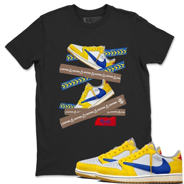 Caution Tape Unisex Cotton T-Shirt - Shirts To Match Jordans 1s Canary Jezsport.com