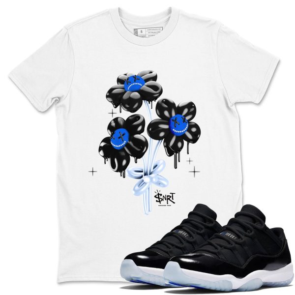 Balloon Bouquet Unisex Cotton T-Shirt - Shirts To Match Jordans 11s Black and Varsity Royal Jezsport.com