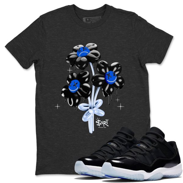 Balloon Bouquet Unisex Cotton T-Shirt - Shirts To Match Jordans 11s Black and Varsity Royal Jezsport.com