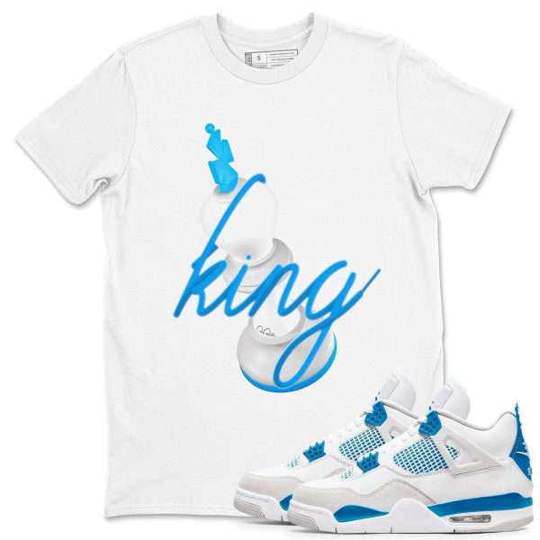 3D King Unisex Cotton T-Shirt - Shirts To Match Jordans 4s Military Blue Jezsport.com