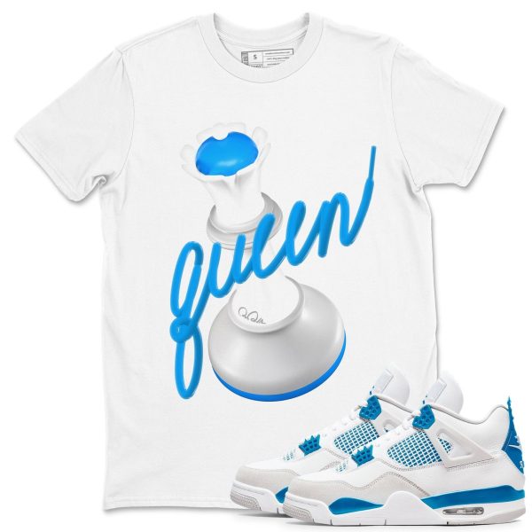 3D Queen Unisex Cotton T-Shirt - Shirts To Match Jordans 4s Military Blue Jezsport.com