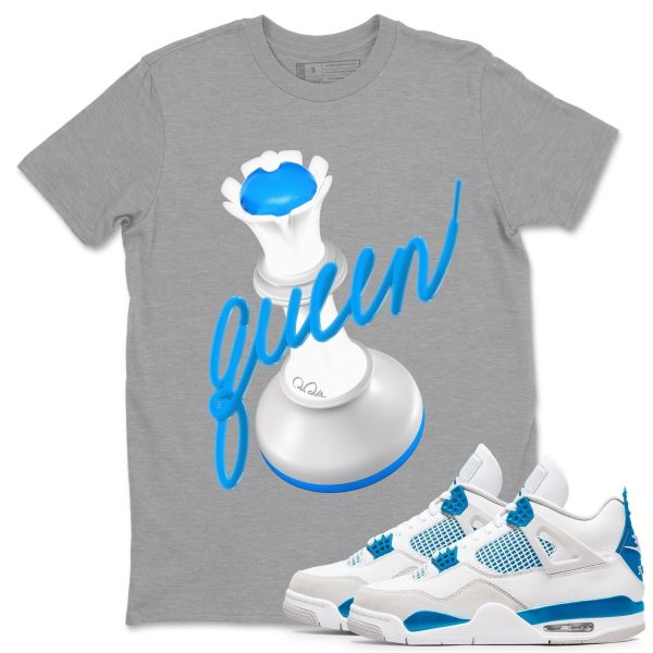 3D Queen Unisex Cotton T-Shirt - Shirts To Match Jordans 4s Military Blue Jezsport.com