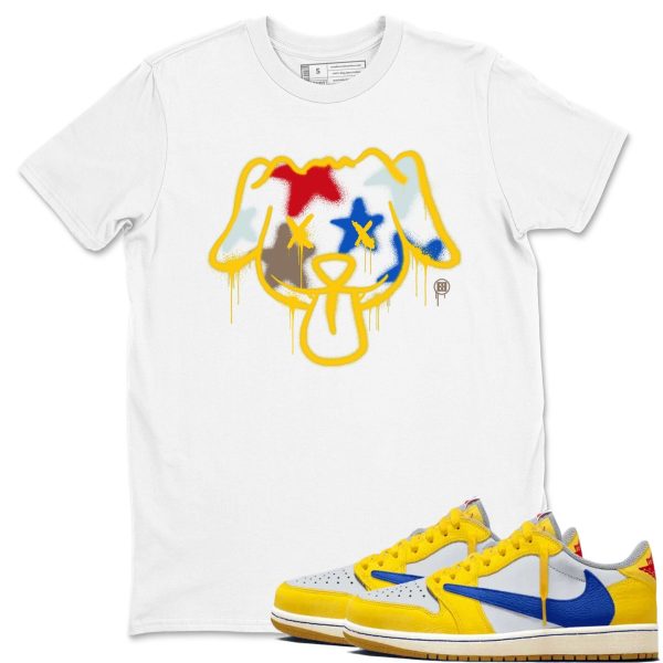 Graffiti Dog Unisex Crew Neck Sneaker Matching Tee Shirts To Match 1s Canary Jezsport.com