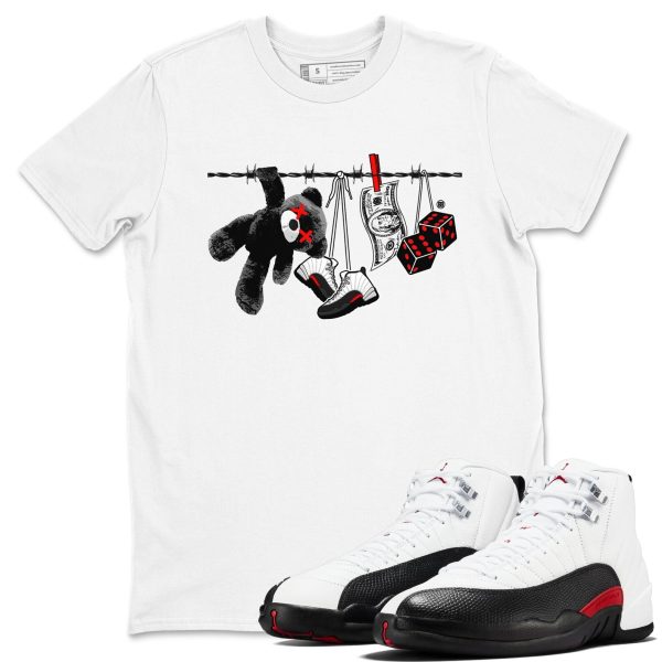 Clothesline Unisex Crew Neck Sneaker Matching Tee Shirts To Match 12s Red Taxi Jezsport.com