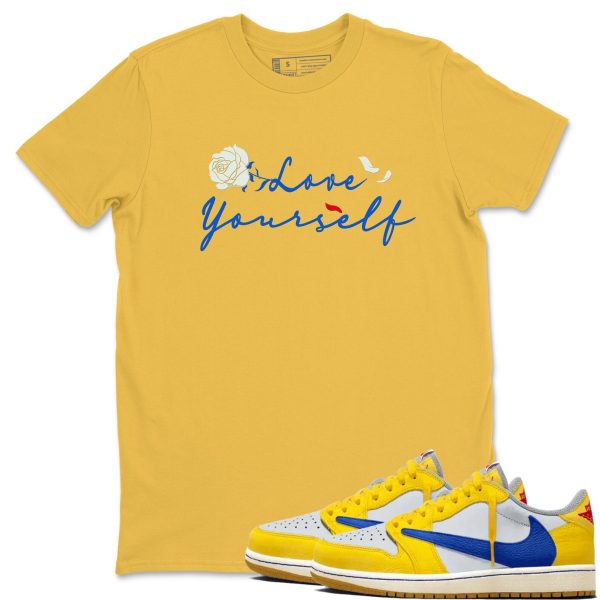 Love Yourself Unisex Crew Neck Sneaker Matching Tee Shirts To Match 1s Travis Canary Jezsport.com