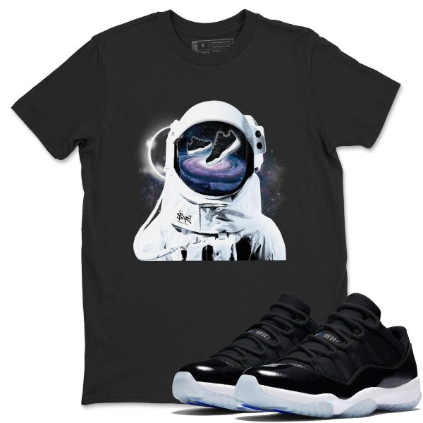 Space Discovery Unisex Crew Neck Sneaker Matching Tee Shirts To Match 11s Black/Varsity Royal Jezsport.com