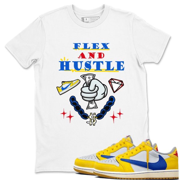 Flex And Hustle Unisex Sneaker T-Shirt - Shirts To Match Jordans AJ1 Travis Canary Jezsport.com