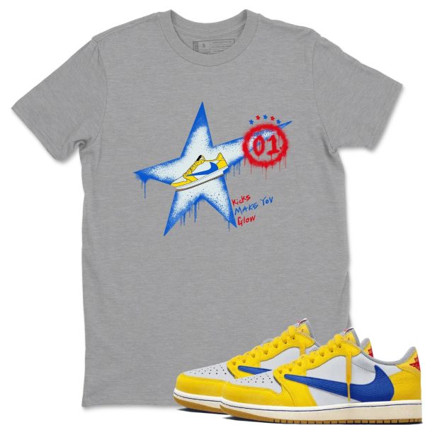 Kicks Make You Glow Unisex Sneaker T-Shirt - Shirts To Match Jordans AJ1 Travis Canary Jezsport.com