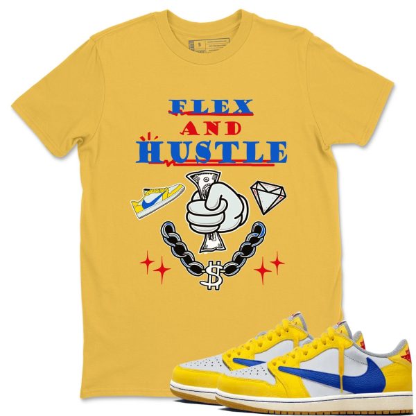 Flex And Hustle Unisex Sneaker T-Shirt - Shirts To Match Jordans AJ1 Canary Jezsport.com