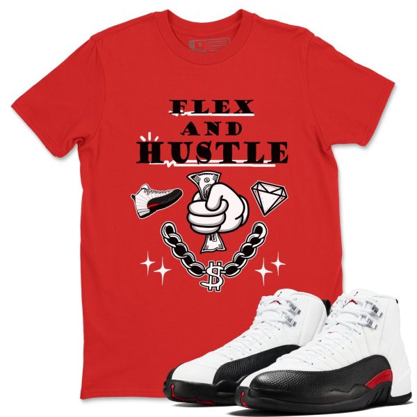 Flex And Hustle Unisex Sneaker T-Shirt - Shirts To Match Jordans AJ12 Taxi Flip Jezsport.com